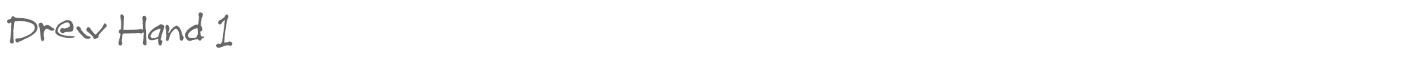 Sample characters Drew Hand 1 Font